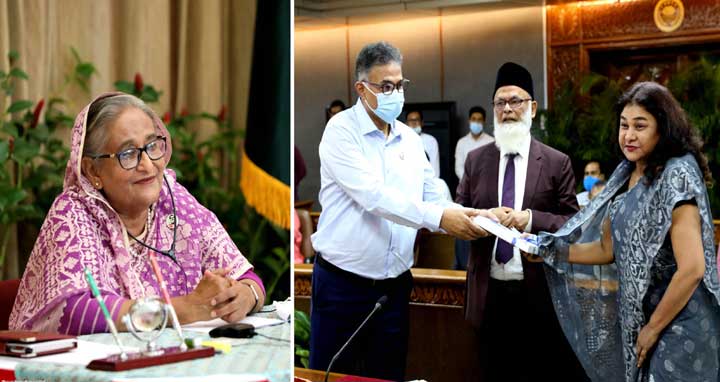 কোভিড-১৯ মোকাবেলায় অনুদান গ্রহণ প্রধানমন্ত্রীর