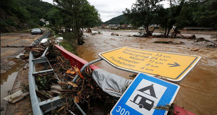 বন্যায় বিপর্যস্ত জার্মানি; নিহত ৫৫, নিখোঁজ ১৩০০