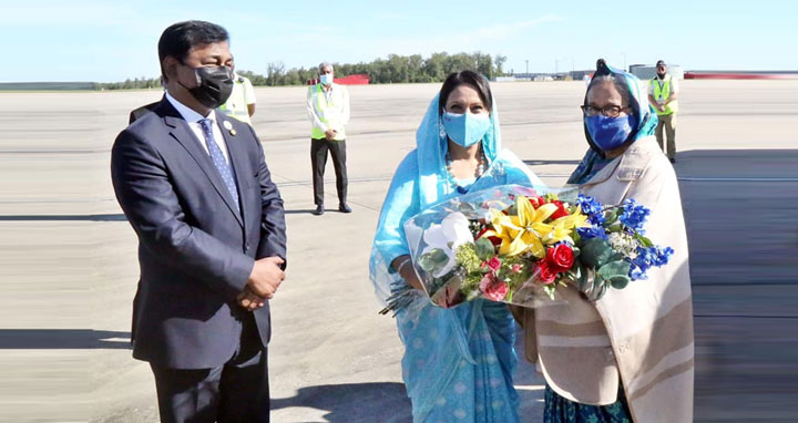 ওয়াশিংটন পৌঁছেছেন প্রধানমন্ত্রী