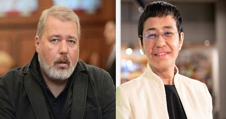 শান্তিতে নোবেল পেলেন দুই সাংবাদিক