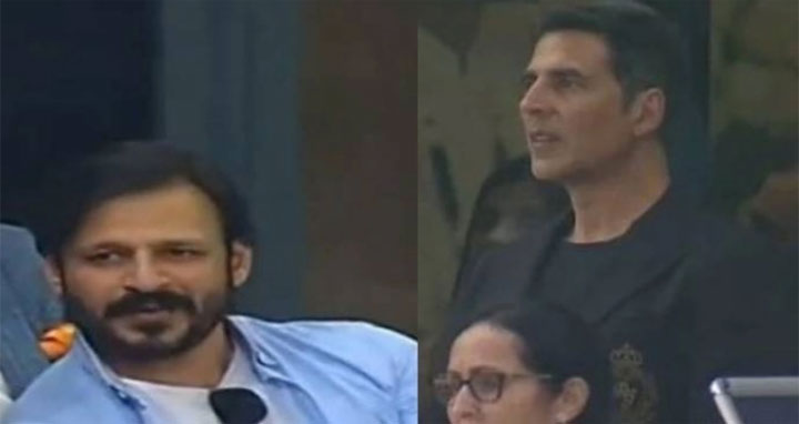 ভারত-পাকিস্তান খেলার মাঝপথেই স্টেডিয়াম ছাড়েন বিবেক-অক্ষয়