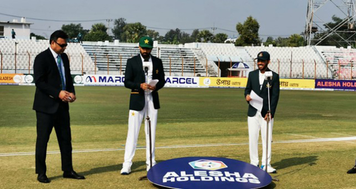পাকিস্তানের বিপক্ষে টস জিতে ব্যাটিংয়ে বাংলাদেশ