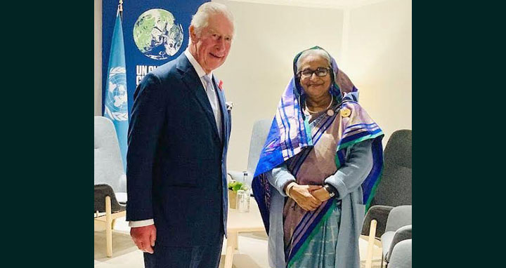 প্রিন্স চার্লস ও বিল গেটসের সাথে প্রধানমন্ত্রীর বৈঠক