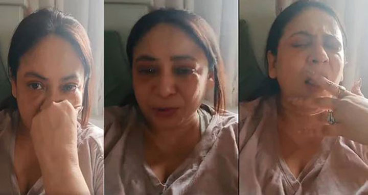 ফেসবুক লাইভে কান্নায় ভেঙে পড়লেন শ্রীলেখা