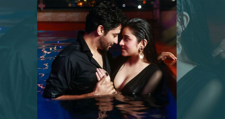 শীতের রাতে সুইমিং পুলে উষ্ণতা ছড়ালেন গৌরব-ঋদ্ধিমা