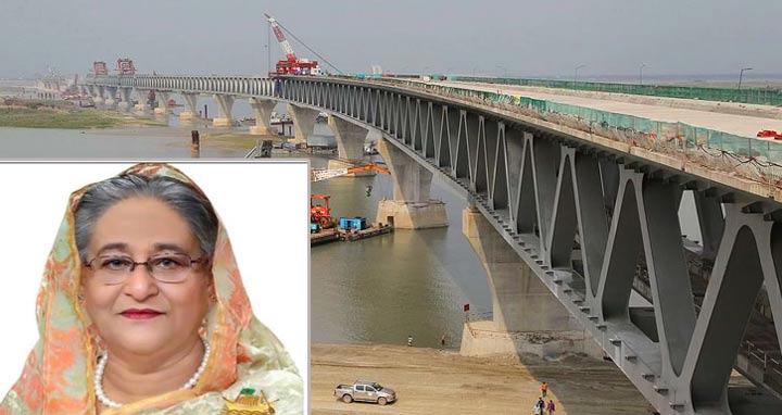 স্বপ্নের পদ্মাসেতুতে হাঁটলেন প্রধানমন্ত্রী