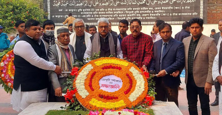কামরুজ্জামান ও শামসুজ্জোহার সমাধিতে ডেপুটি স্পিকারের শ্রদ্ধা
