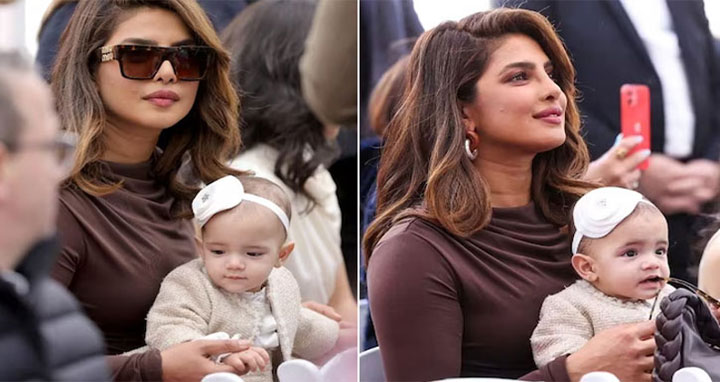 অবশেষে মেয়ে মালতির মুখ দেখালেন প্রিয়াঙ্কা