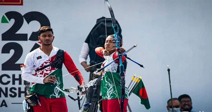 এশিয়া কাপ আরচারির ফাইনালে দিয়া-রুবেল জুটি