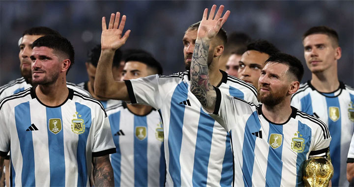 ব্রাজিলকে হারিয়ে র‌্যাঙ্কিংয়ে শীর্ষে আর্জেন্টিনা