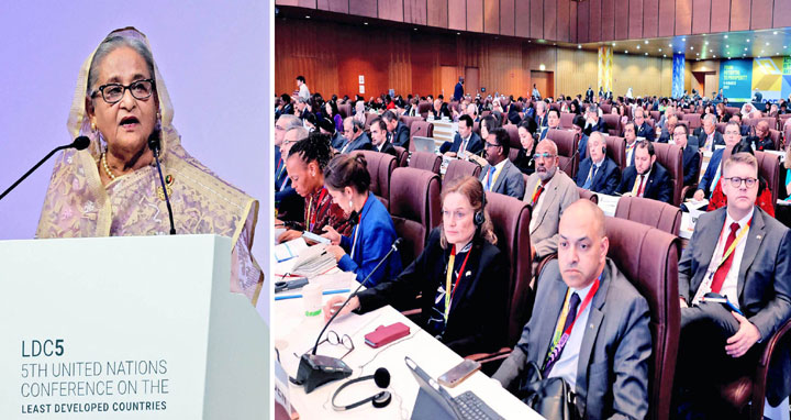 কাতারে এলডিসি সম্মেলনে যোগ দিলেন প্রধানমন্ত্রী