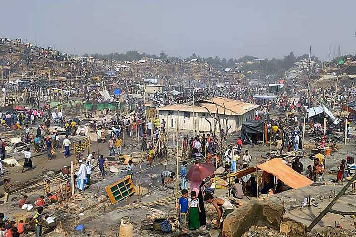 রোহিঙ্গা ক্যাম্পে অগ্নিকাণ্ড উদ্দেশ্যপ্রণোদিত : তদন্ত কমিটি