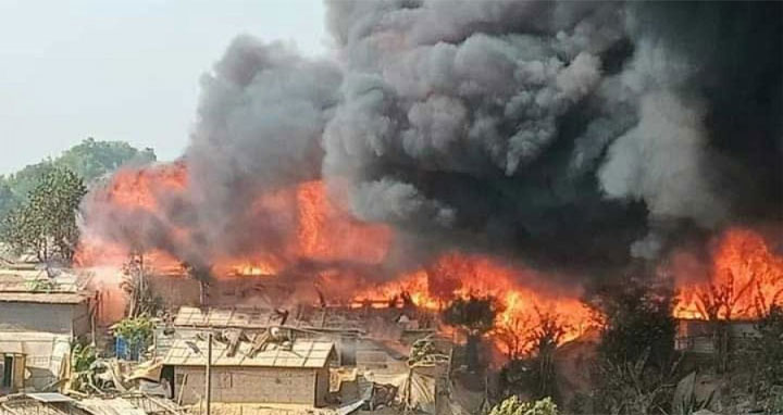 উখিয়ায় রোহিঙ্গা ক্যাম্পে আগুন, নিয়ন্ত্রণে ১০ ইউনিট