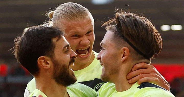 হলান্ডের জোড়া গোলে ম্যান সিটির জয়