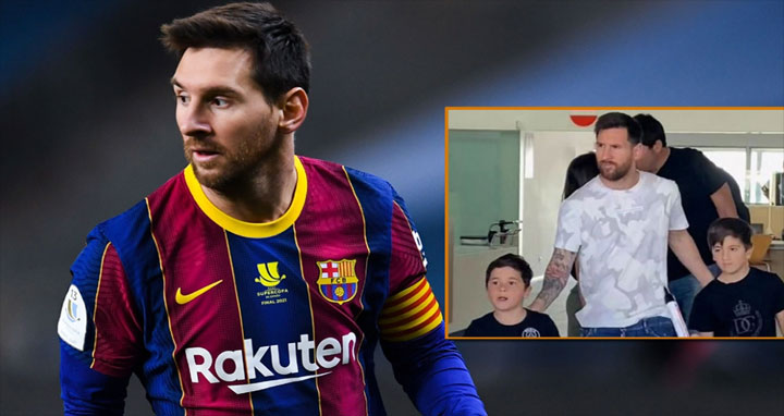 সপরিবারে বার্সেলোনায় পৌঁছেছেন মেসি