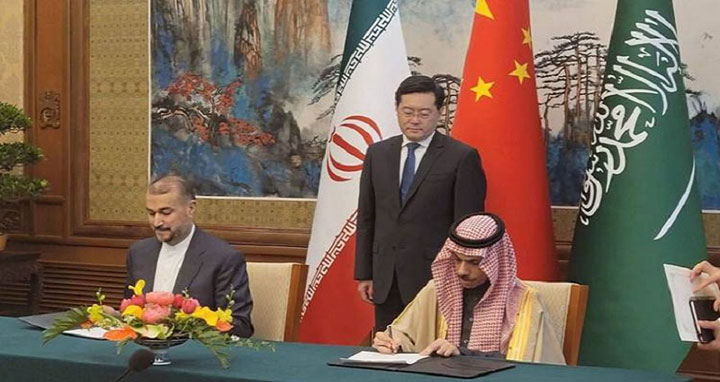 সৌদি-ইরানের দ্বিপক্ষীয় সম্পর্ক উন্নয়ন চুক্তি সই