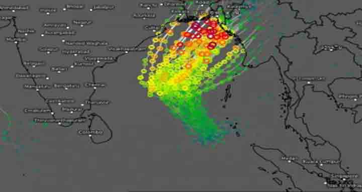 ১৮০ কিমি বেগে যেসব জেলায় আঘাত হানতে পারে ঘূর্ণিঝড় ‌‘মোখা’