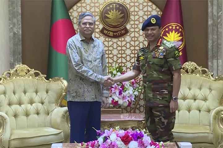 রাষ্ট্রপতির সঙ্গে সেনাপ্রধানের সাক্ষাৎ