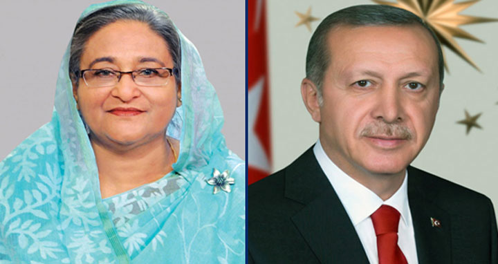 প্রধানমন্ত্রীর সাথে এরদোয়ানের ফোনালাপ