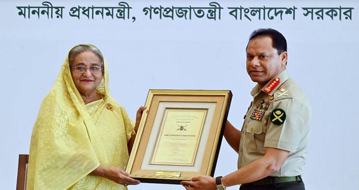 সেনাবাহিনী কাজের মাধ্যমে জনগণের আস্থা অর্জন করেছে : প্রধানমন্ত্রী