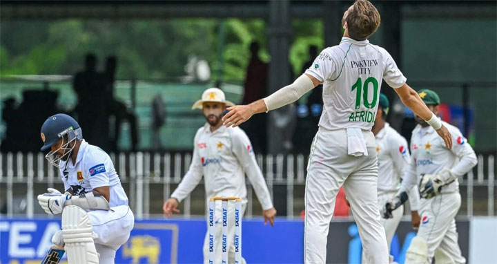 পাকিস্তানের বোলিং তোপে ১৬৬ রানে অলআউট শ্রীলঙ্কা