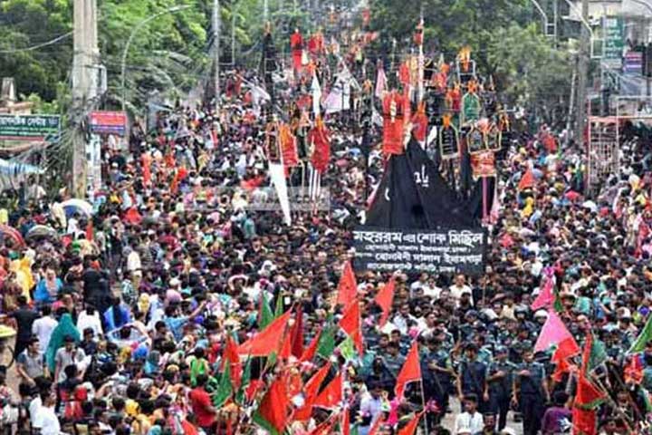রাজধানীতে তাজিয়া মিছিল