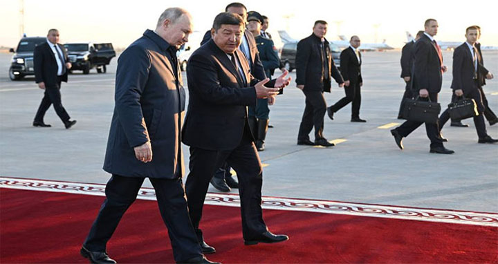 আকস্মিক সফরে কিরগিস্তানে পুতিন