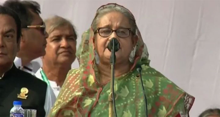 আবারও নৌকা মার্কায় ভোট চাইলেন শেখ হাসিনা