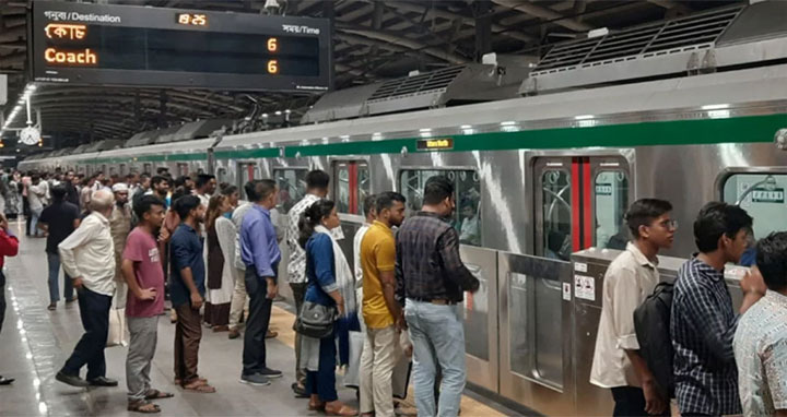 বুধবার থেকে রাত ৯টার পরও চলবে মেট্রোরেল