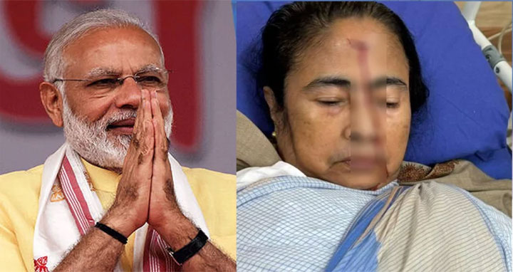 মমতার সুস্থতা কামনা করলেন মোদি