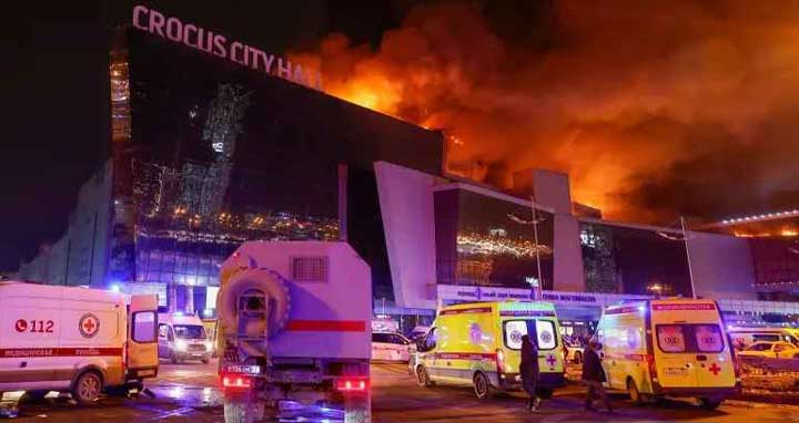 মস্কোয় কনসার্টে হামলায় নিহত বেড়ে ৮২