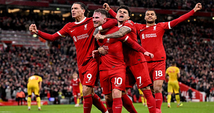 শেফিল্ডকে হারিয়ে শীর্ষে লিভারপুল