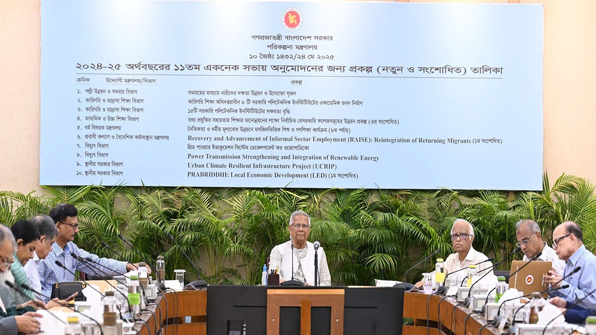 একনেকে ১১ হাজার ৮৫১ কোটি টাকার ৯ প্রকল্পের অনুমোদন