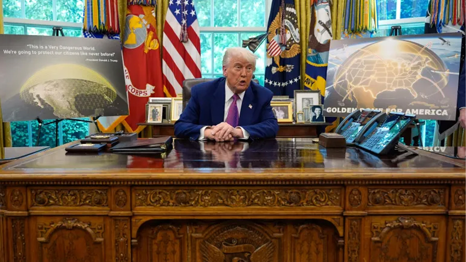 বিলিয়ন ডলার খরচে ‘গোল্ডেন ডোম’ নির্মাণের ঘোষণা ট্রাম্পের