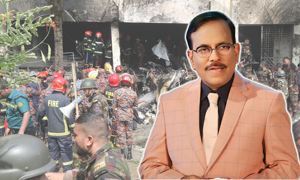 দুর্ঘটনার সময় শিশুদের আর্তচিৎকারে পুরো ক্যাম্পাস ভারী হয়ে ওঠে : হানিফ সংকেত