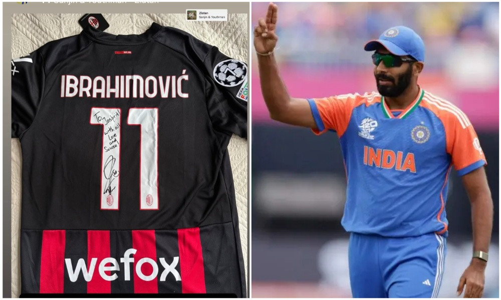 ইব্রার জার্সি উপহার পেয়ে উচ্ছ্বসিত বুমরাহ