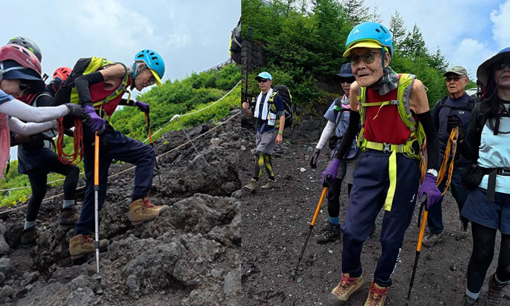 ১০২ বছর বয়সে মাউন্ট ফুজি জয়ের রেকর্ড গড়লেন জাপানি