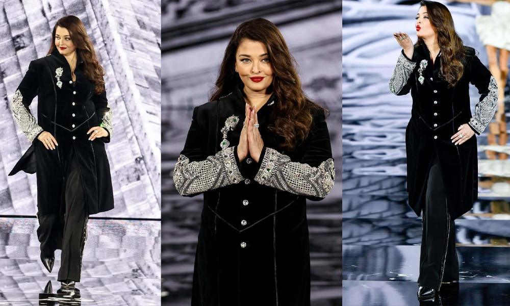 কালো শেরোয়ানিতে নজর কাড়লেন ঐশ্বরিয়া