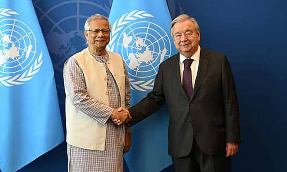 জাতিসংঘ মহাসচিবের সঙ্গে বৈঠক প্রধান উপদেষ্টার
