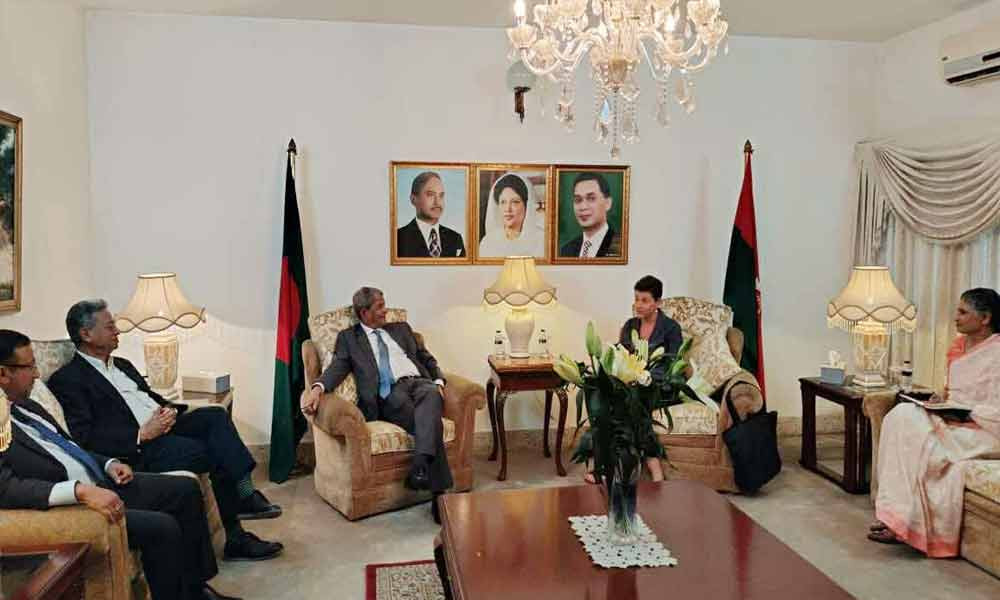 মির্জা ফখরুলের সঙ্গে গোয়েন লুইসের বৈঠক