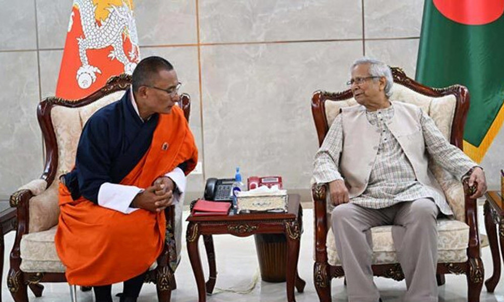 প্রধান উপদেষ্টার সঙ্গে ভুটানের প্রধানমন্ত্রীর বৈঠক