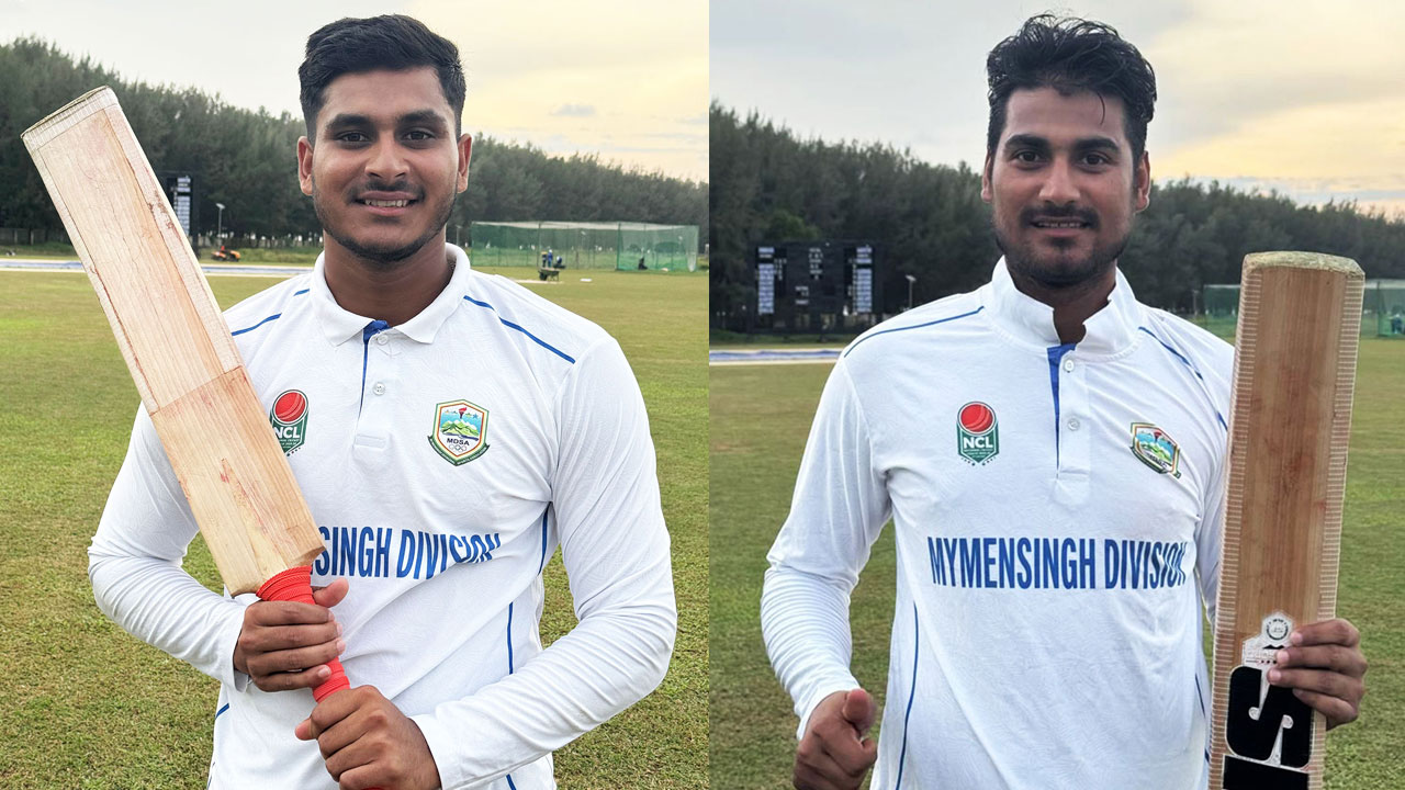 নাইম-রবিনের সেঞ্চুরিতে শক্ত ভিত ময়মনসিংহের