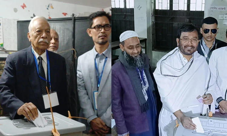 বিএনপির ভিপি জয়নাল এবং এবি পার্টির চেয়ারম্যান মঞ্জু ভোট দিয়েছেন