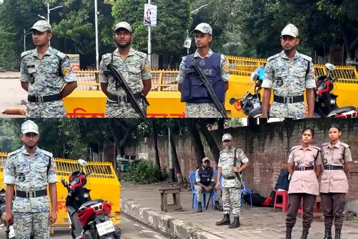 ধানমন্ডিতে কঠোর অবস্থানে আইনশৃঙ্খলা বাহিনী