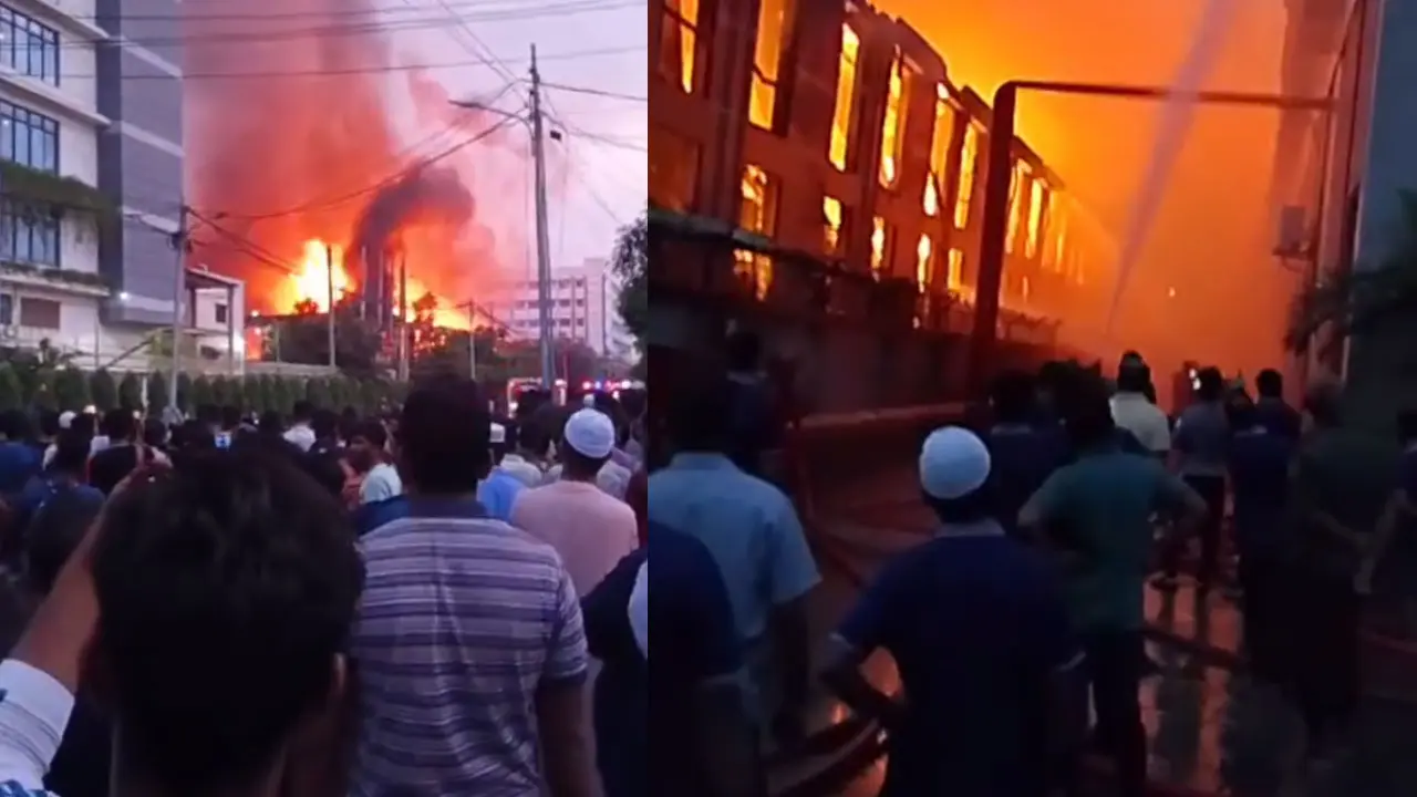 আদমজী ইপিজেডের পোশাক কারখানায় আগুন, তিন ঘণ্টার চেষ্টায় নিয়ন্ত্রণে