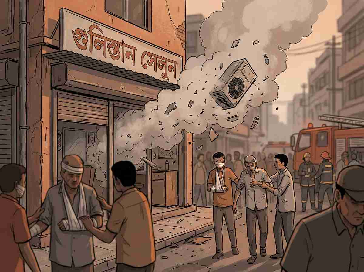 গুলিস্তানে সেলুনে এসি বিস্ফোরণে দগ্ধ ১০