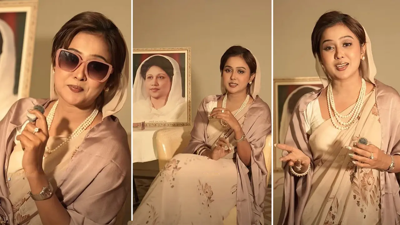 খালেদা জিয়ার সাজে অভিনেত্রী চমক, যা বলছেন নেটিজেনরা
