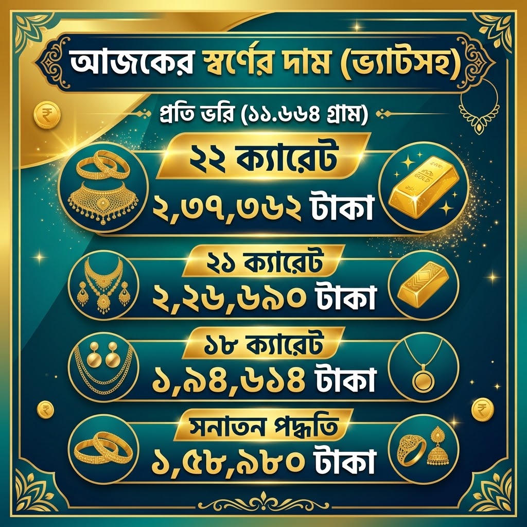 বাড়লো স্বর্ণের দাম