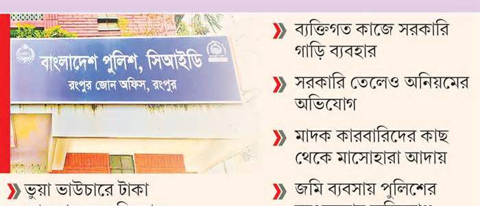 রংপুর সিআইডি অফিসে অনিয়ম-দুর্নীতির পাহাড়